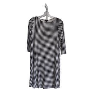 J. Jill Wearever Collection Black & White Houndstooth Check Dress XS Petite